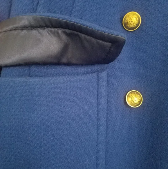 J. Crew Stadium Cloth Brilliant Blue Peacoat Jacket - Picture 6 of 13